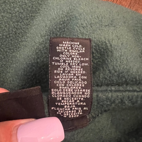 Bobbi Brooks Forest Green Snowman Christmas Fleece Cardigan, Size Large - Picture 9 of 11